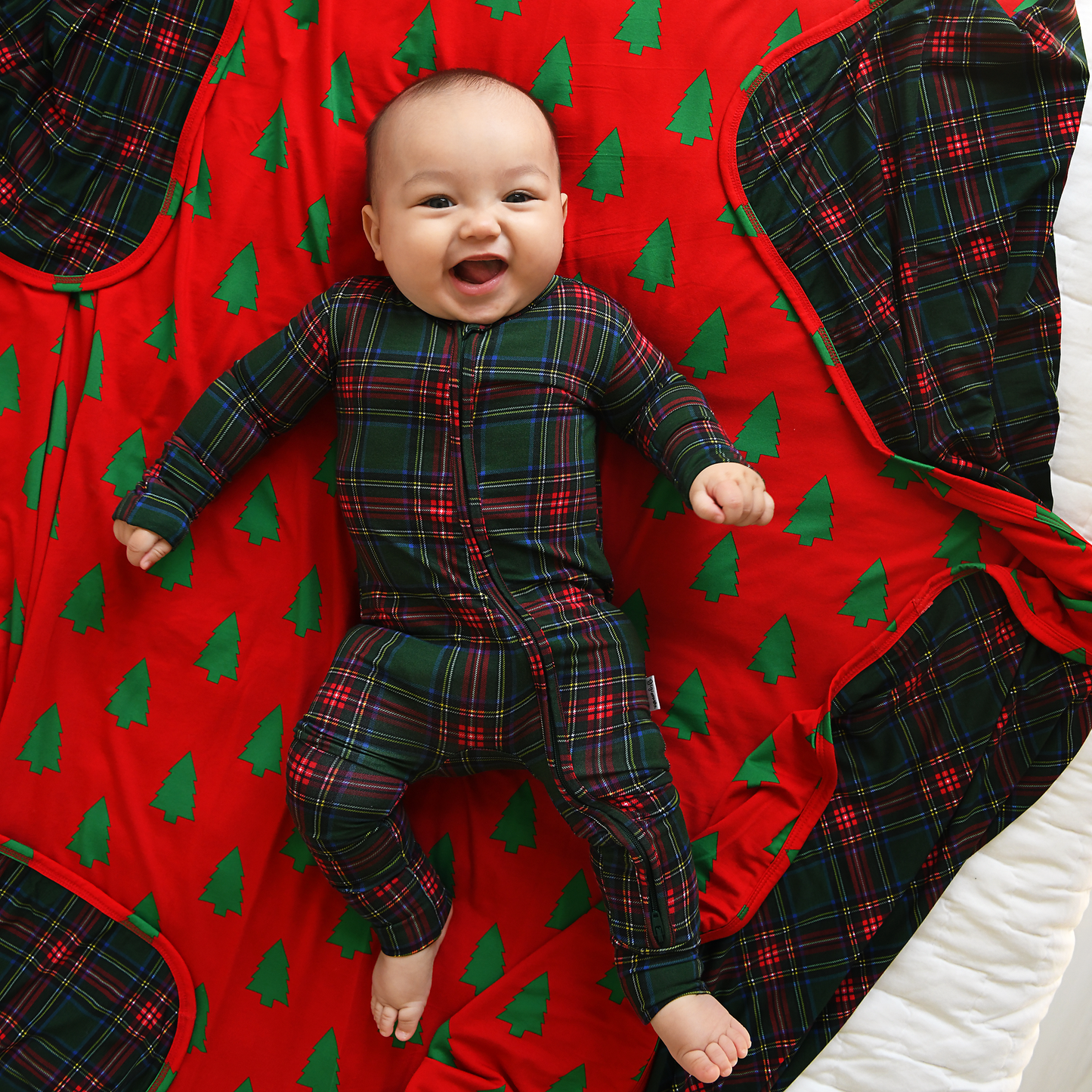 Kane Tartan Bamboo Romper | Gigi & Max
