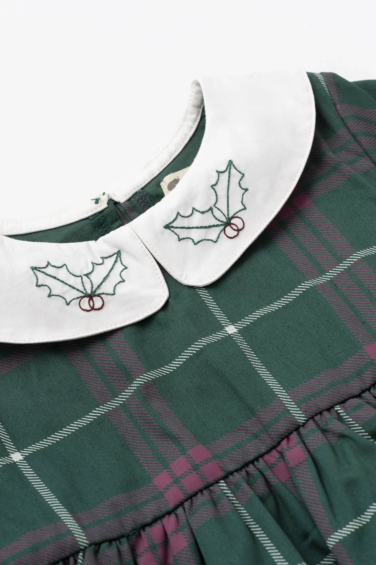 Green Plaid Collared Dress | Monica + Andy