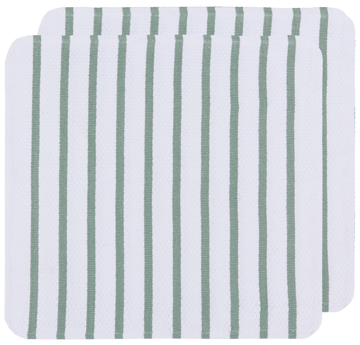 Basketweave Elm Green Dishcloths (Set of 2) | Danica
