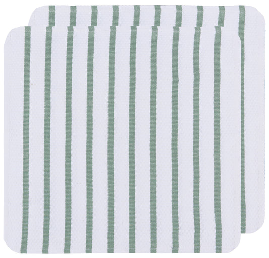 Basketweave Elm Green Dishcloths (Set of 2) | Danica