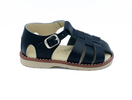 Roman Blue Leather Sandals | Aladino Spain