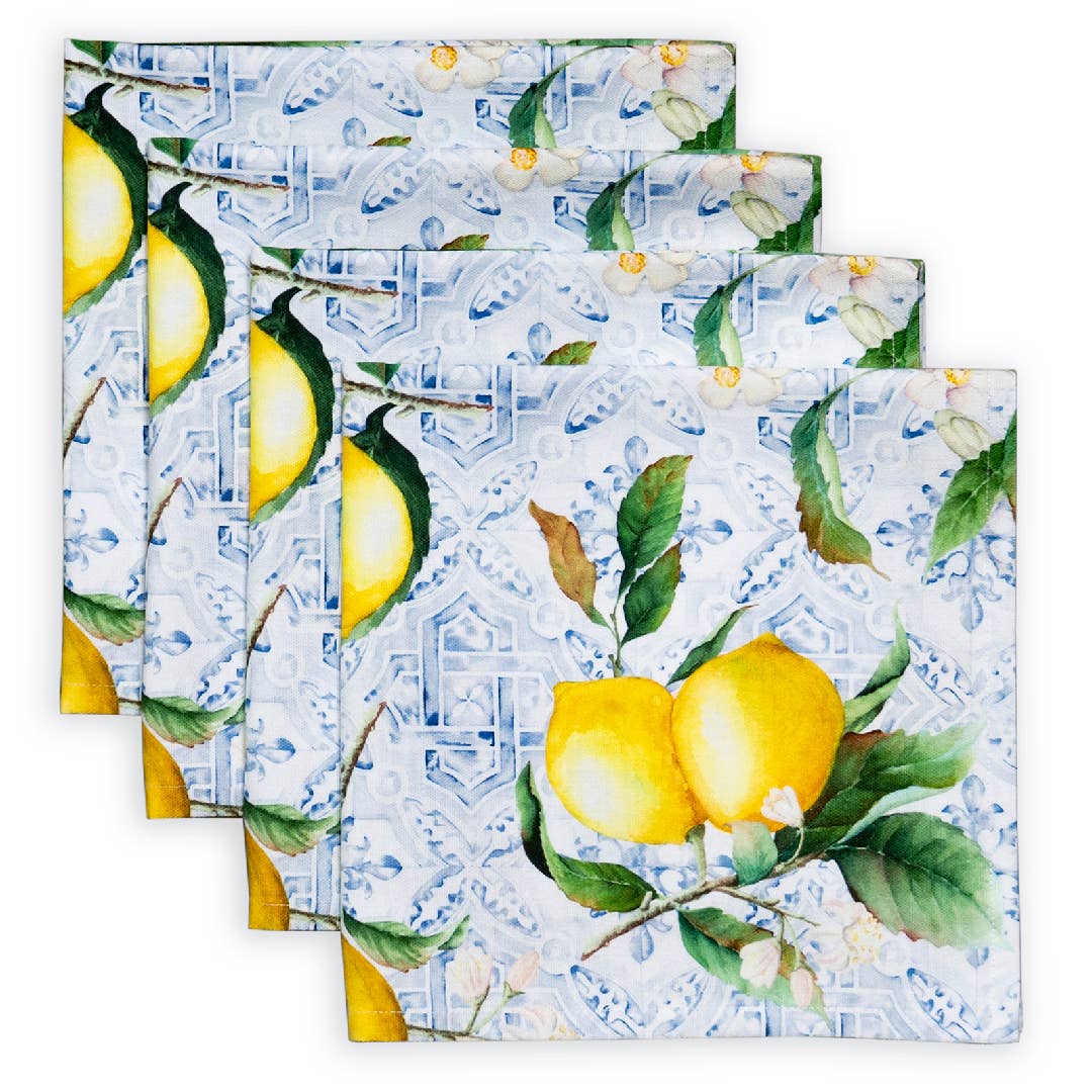 Citrus Cloth Napkins- Set Of 4 | Maison d'Hermine