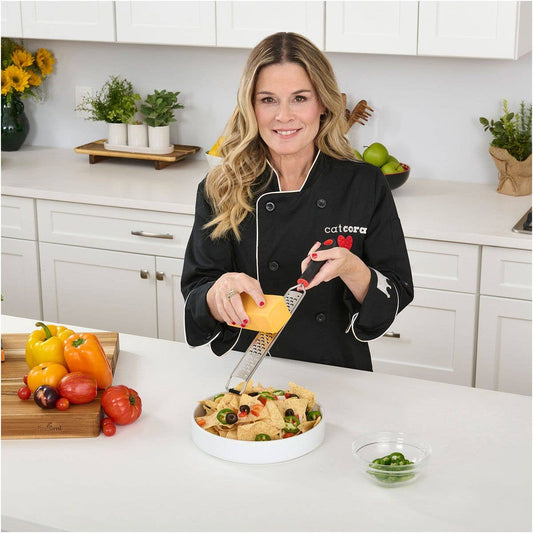 Cat Cora Coarse Etched Grater Zester With Cover | HIC Kitchen