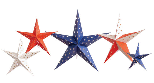 Stars and Stripes Decorative Hanging Stars | My Mind's Eye