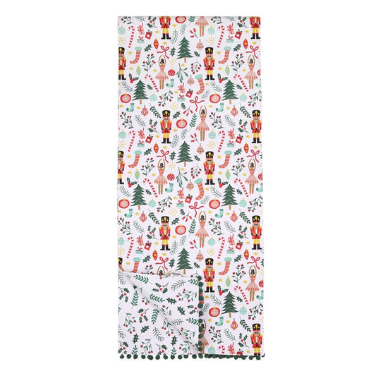 Nutcracker Recycled Cotton Reversible Table Runner | Dexam