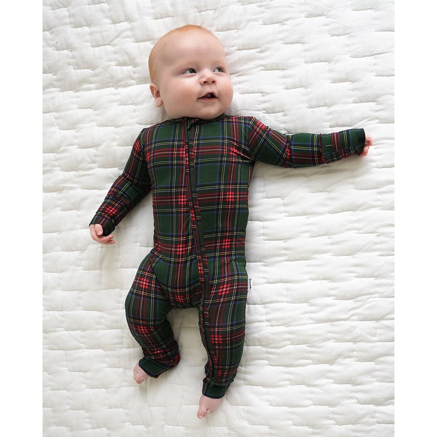 Kane Tartan Bamboo Romper | Gigi & Max
