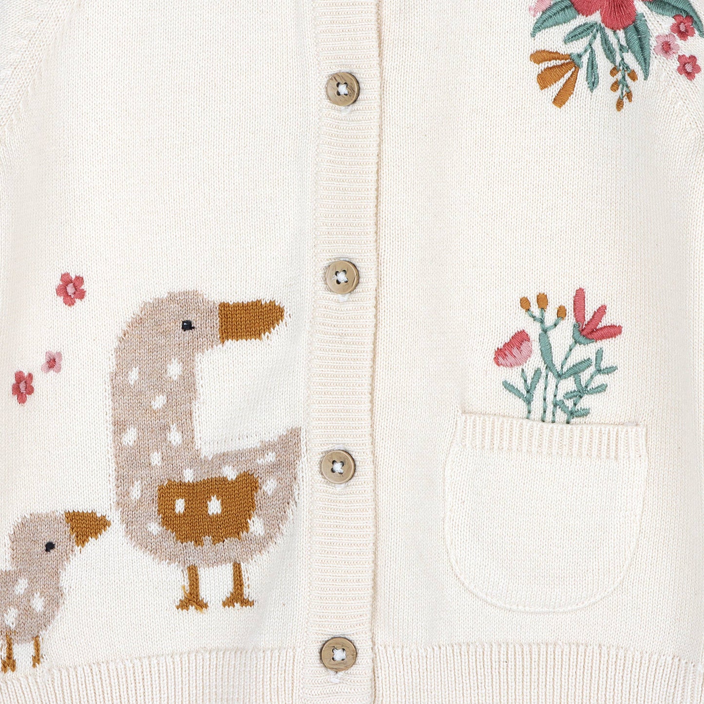 Duck Mommy & Me Embroidered Cardigan | Viverano Organica