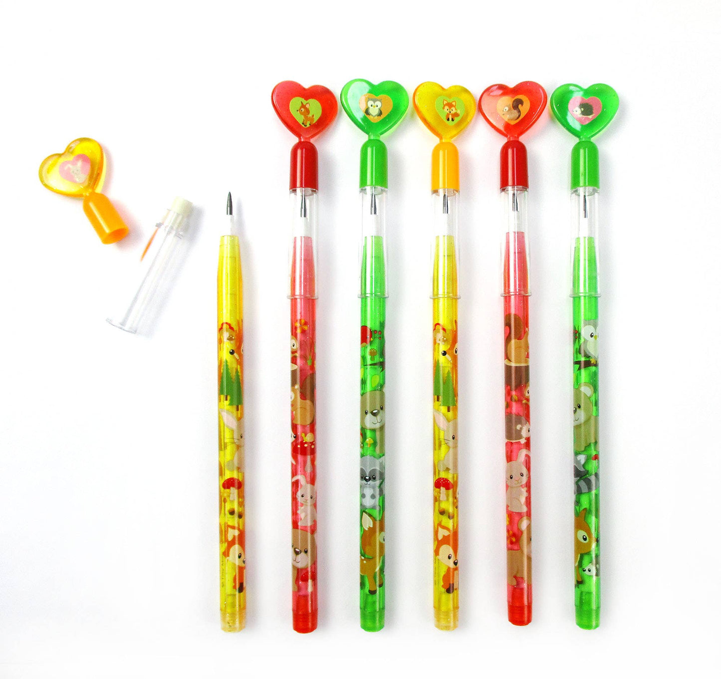 6 Woodland Animal Multi-Point Pencils | Tiny Mills