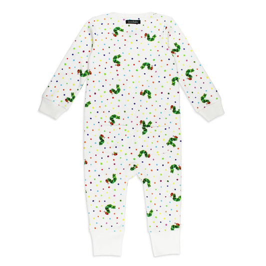 Caterpillar Organic 2-Way Zipper Romper | L'ovedbaby