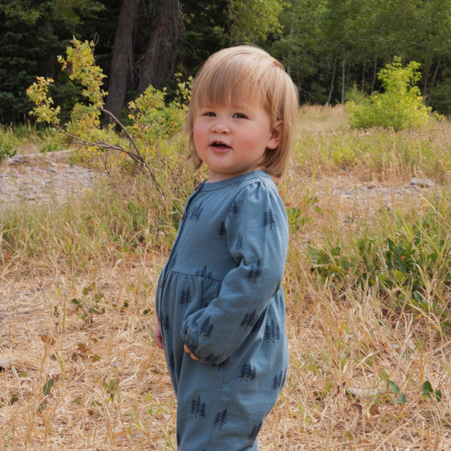 Twilight Forest Henley Romper | City Mouse Studio