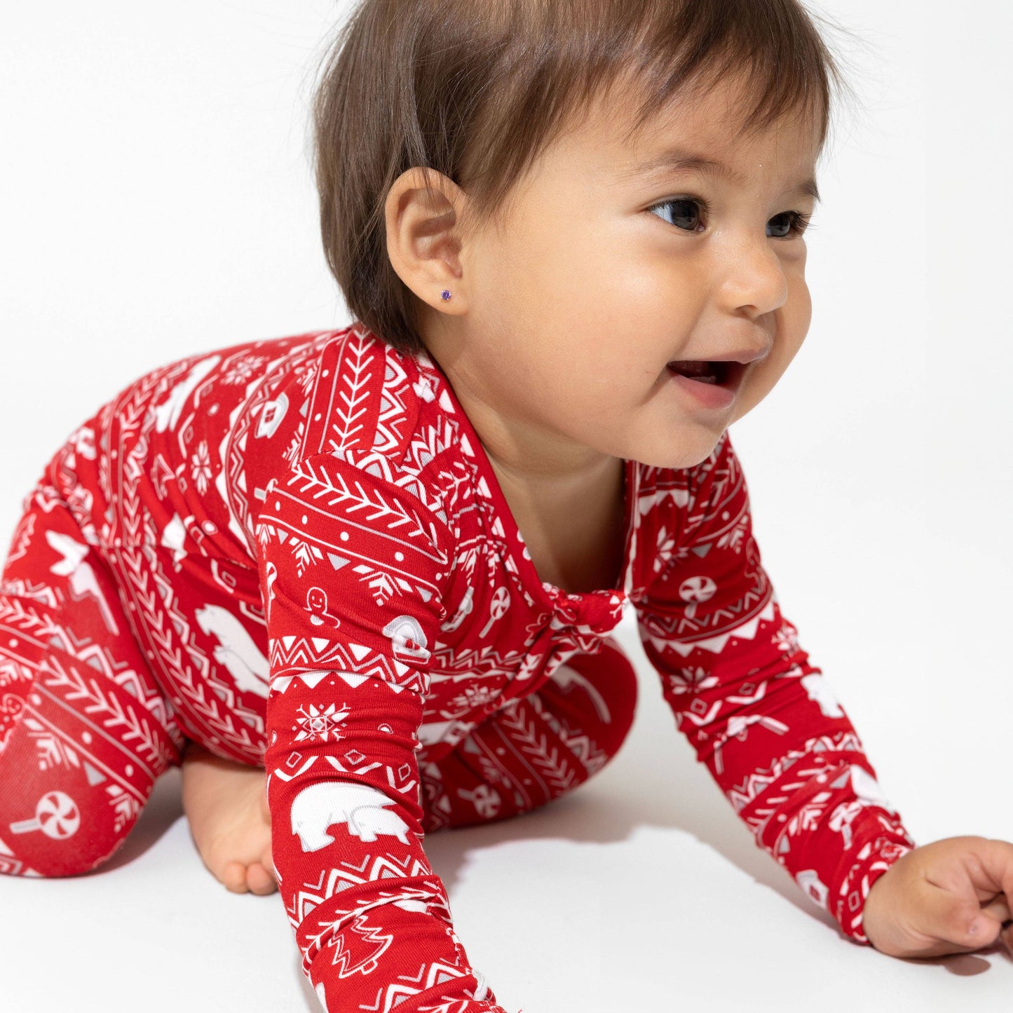 Polar Isle Red Romper | Bellabu Bear