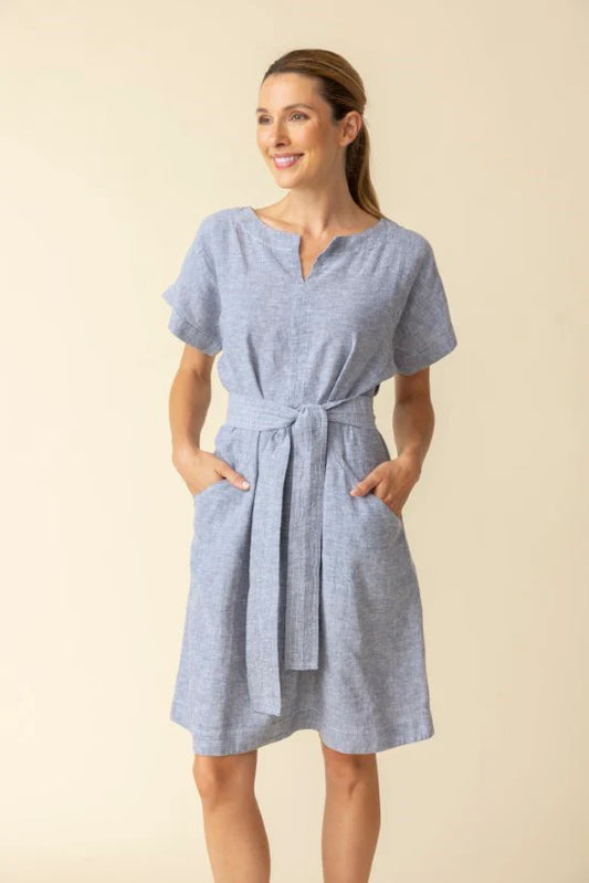 Bethany Linen Dress - Oatmeal | Habitat Clothing