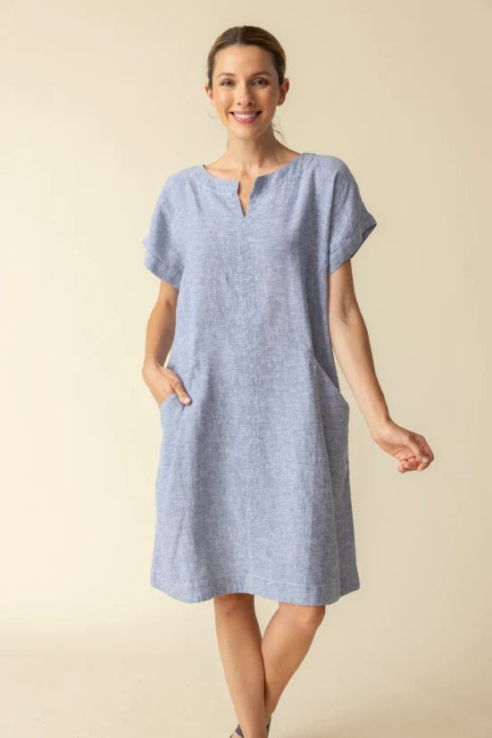 Bethany Linen Dress - Oatmeal | Habitat Clothing