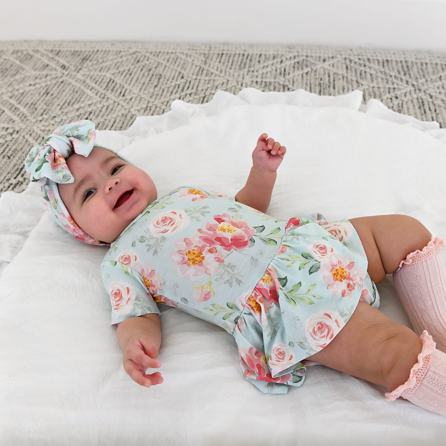 Mae Floral Bamboo Skirted Bodysuit | Gigi & Max