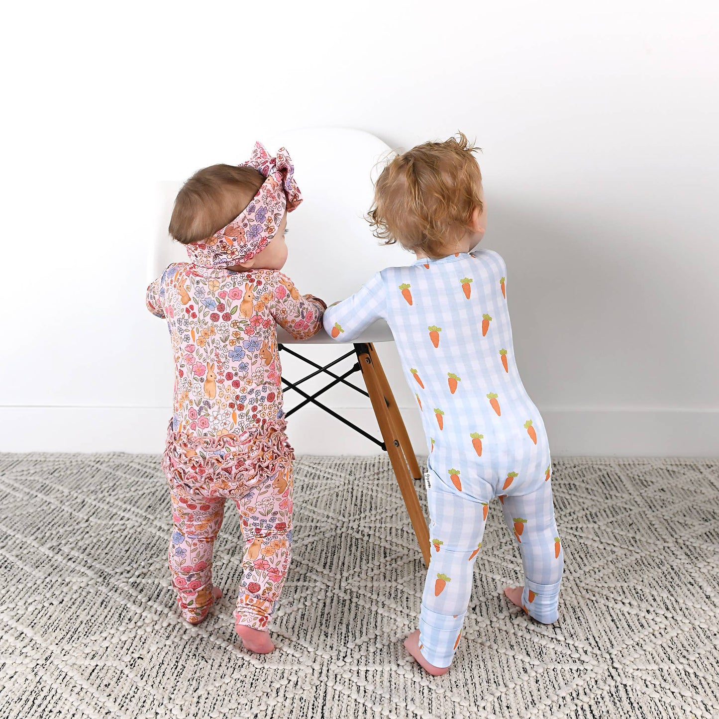 Henry Carrot Gingham Zip Romper | Gigi & Max