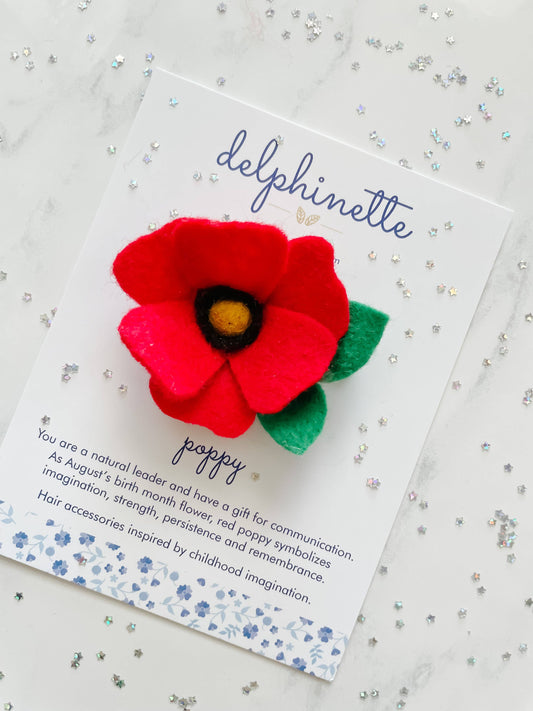 Red Poppy Hair Tie | Delphinette