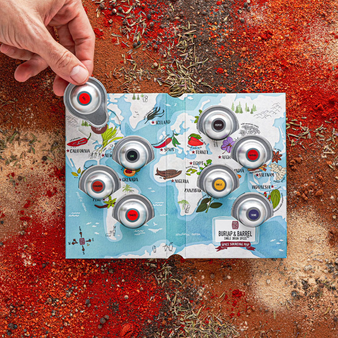 Spice Passport - Spice Sampler - Gift - Travel Set - 6-Pack | Burlap & Barrel