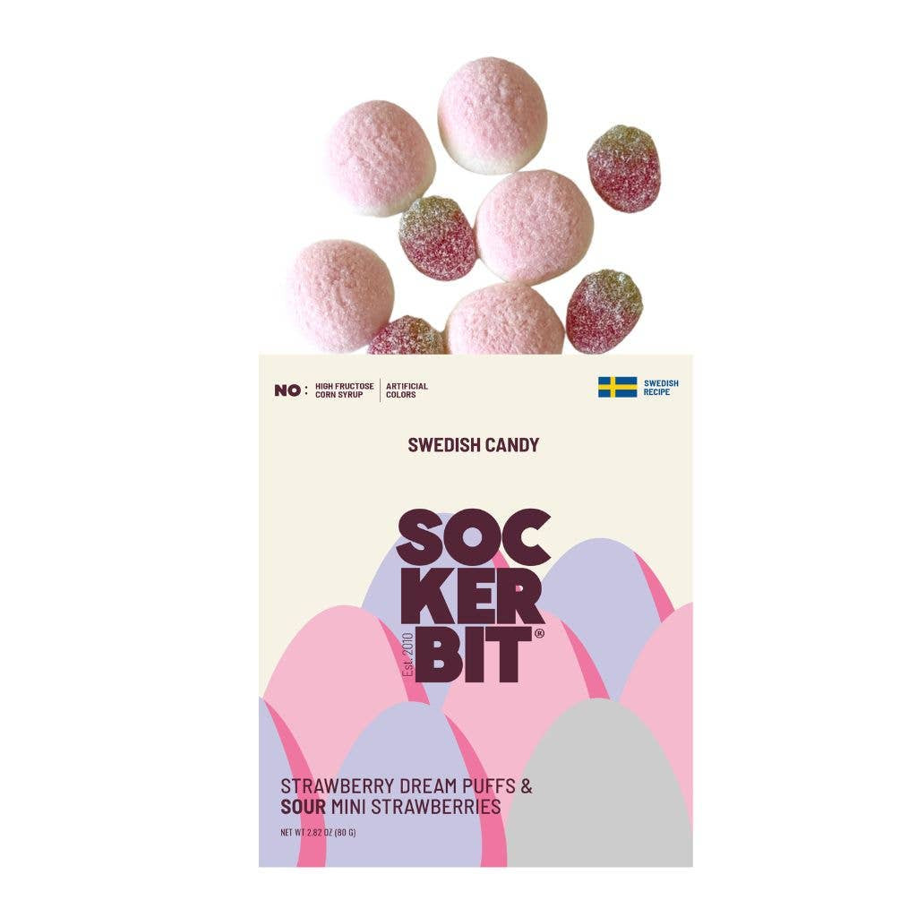 Sweet & Sour Strawberry Field Swedish Candy | Sockerbit