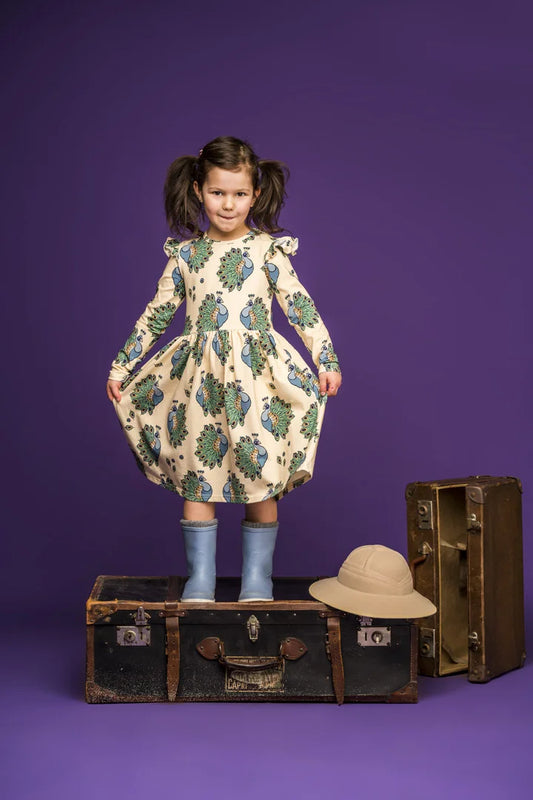 Organic Cotton Long Sleeve Dress (Various Prints) | Mullido Poland