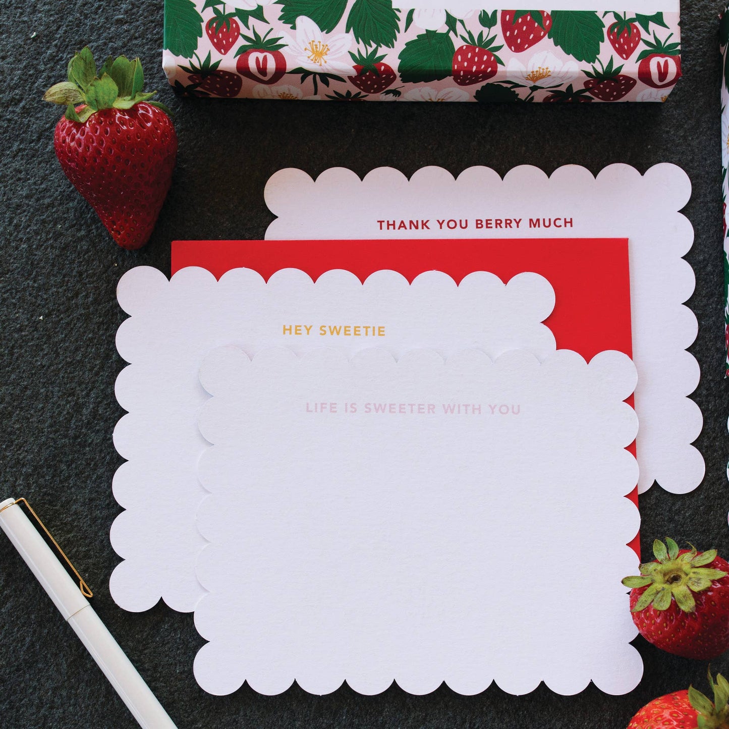 Strawberry Patch Notecard Set | Paper Farm Press