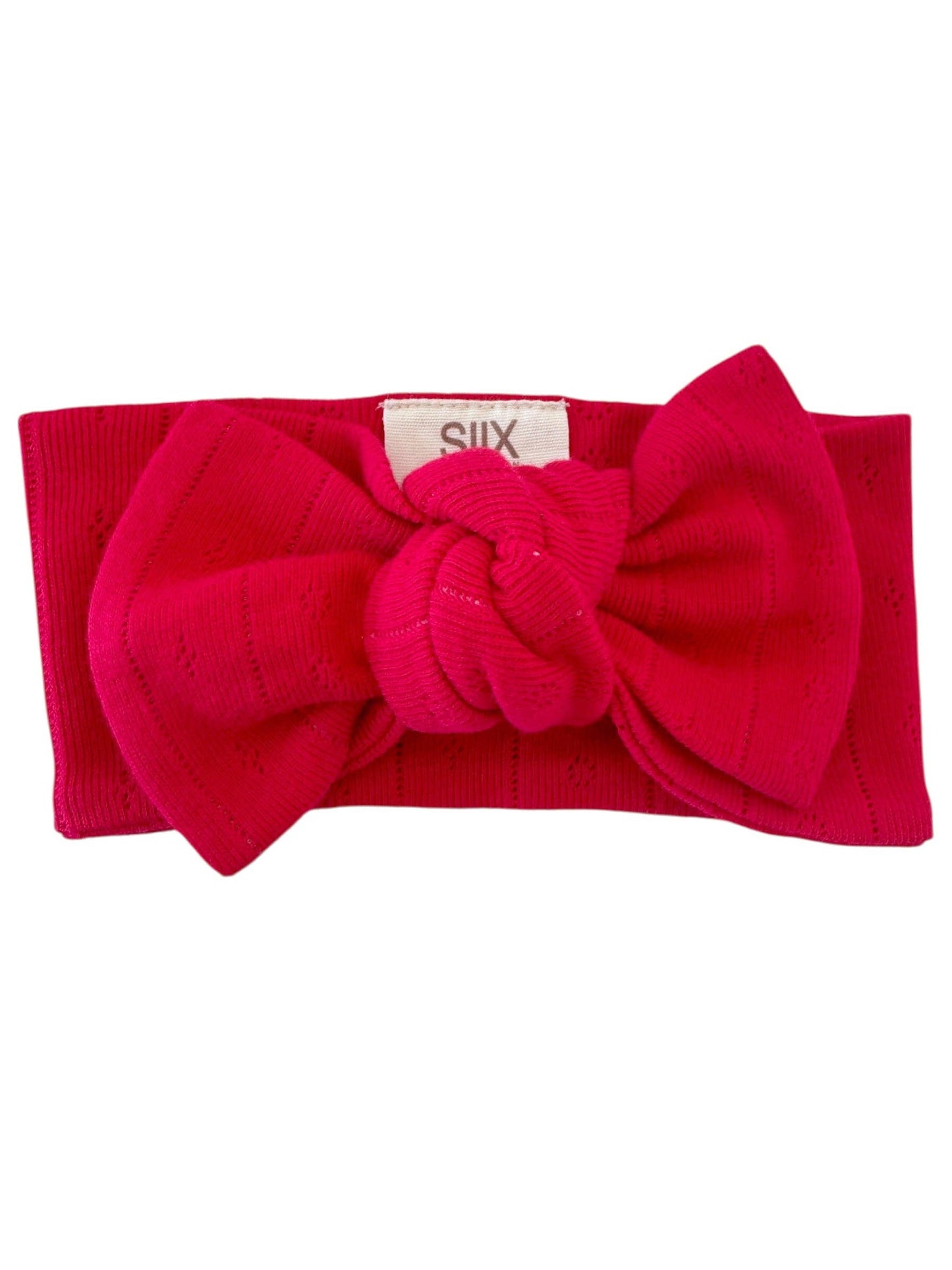 Red Organic Pointelle Bow | Siix Collection