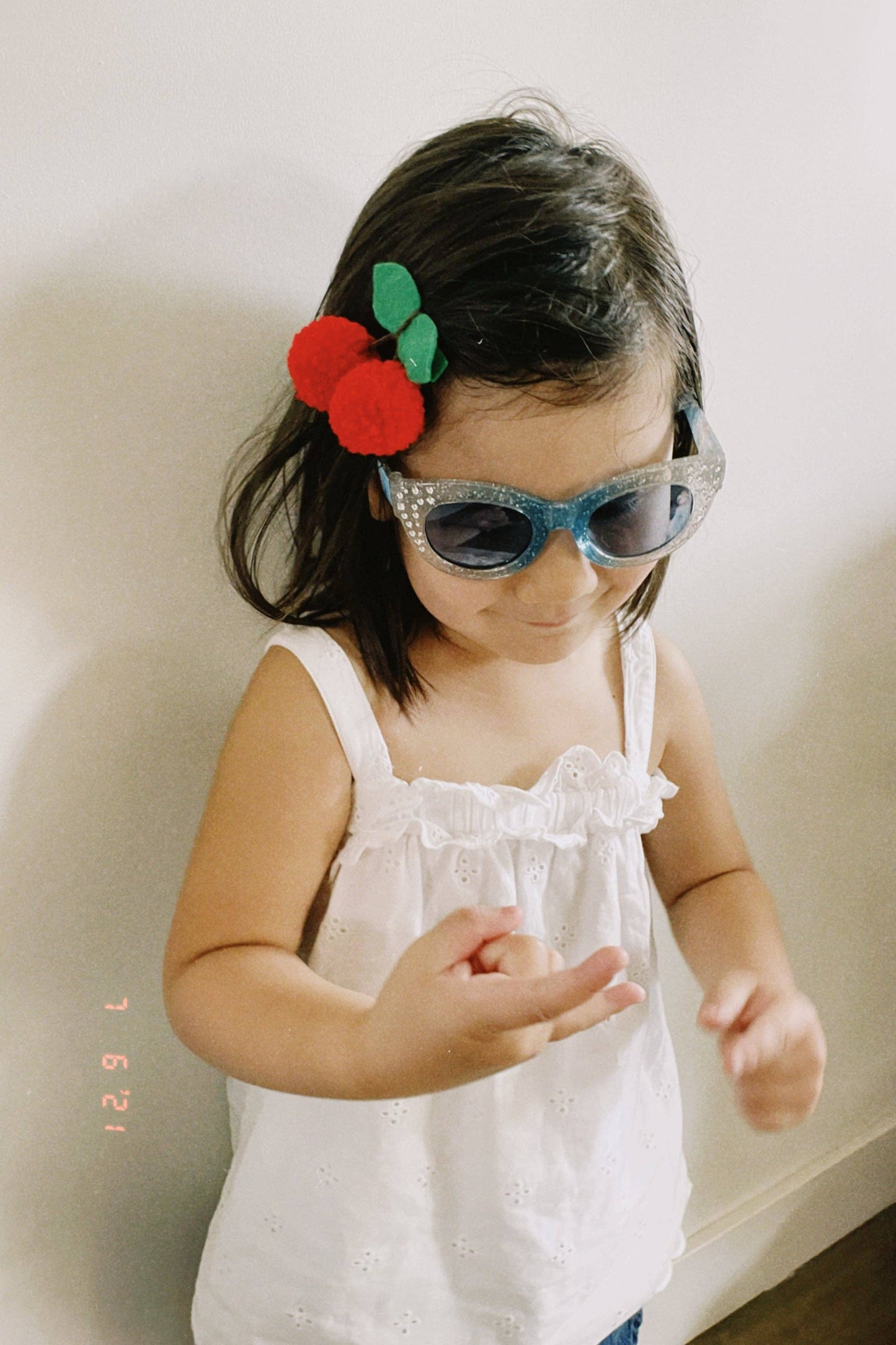 Cherry Pom Pom Hair Clip | Delphinette