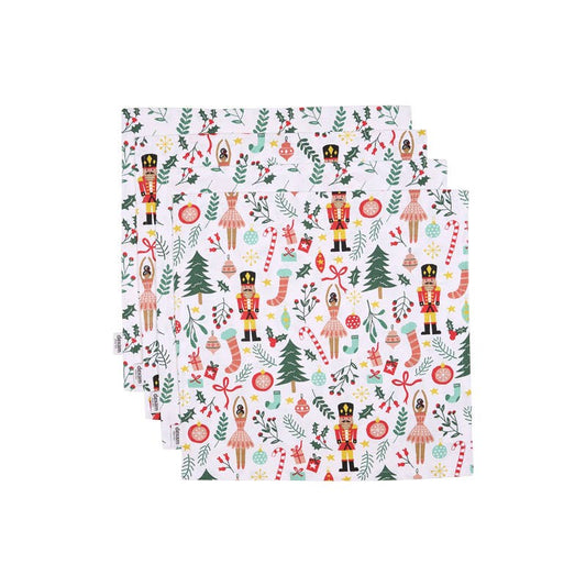 Nutcracker Recycled Cotton Set Of 4 Napkins | Dexam