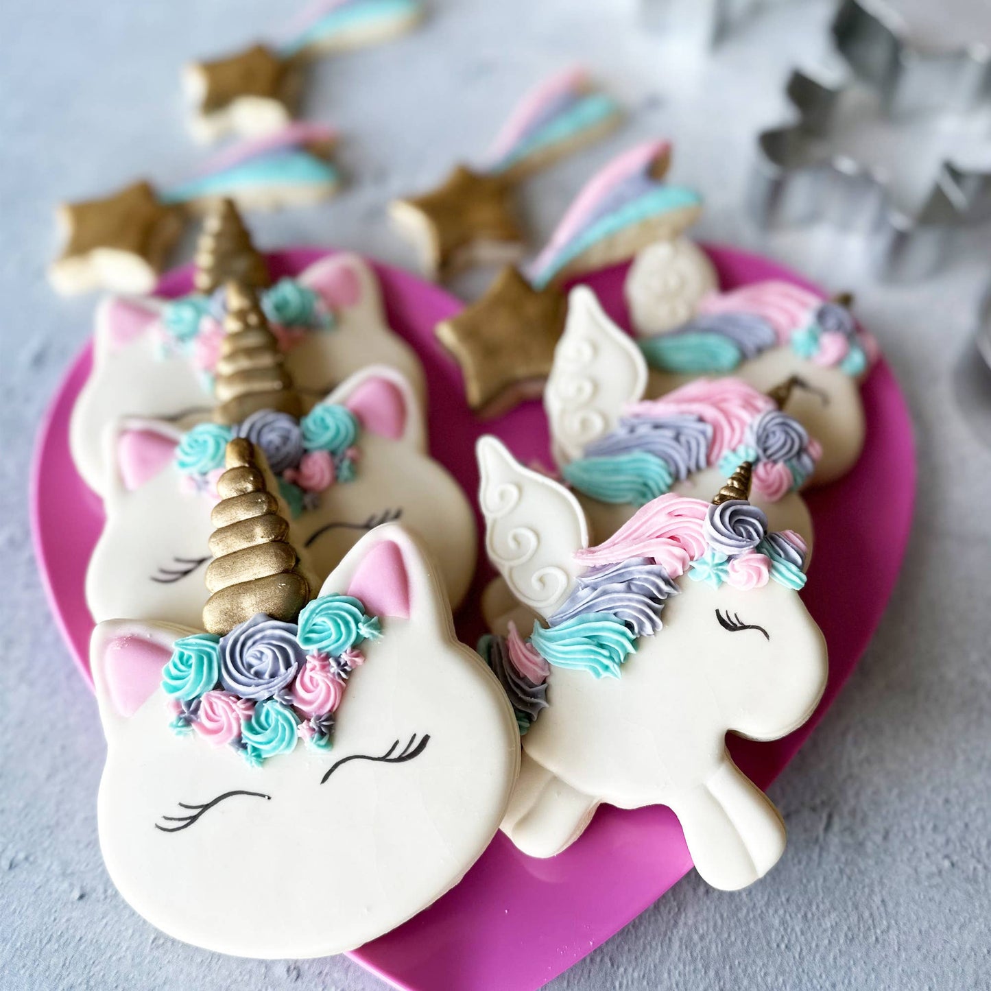 Unicorn Magic 3 PC Cookie Cutter Set | R&M International