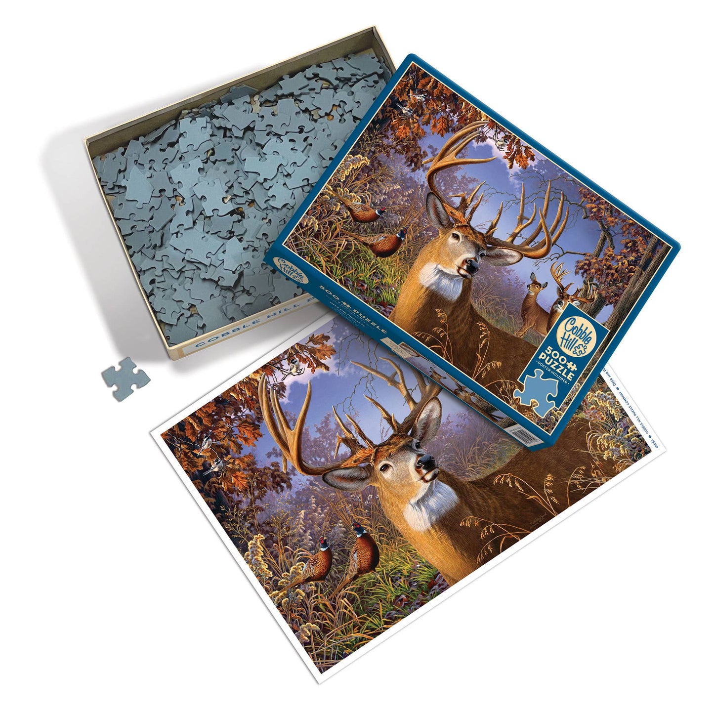 Deer and Pheasant - 500pc Puzzle | Cobble Hill Puzzles