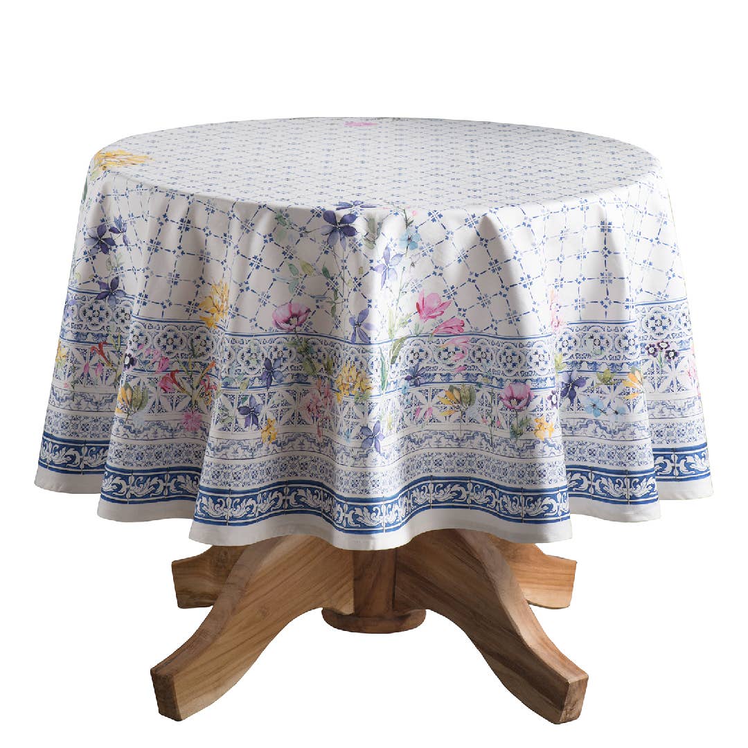 Faience Cotton Tablecloth (Various Sizes) | Maison d'Hermine