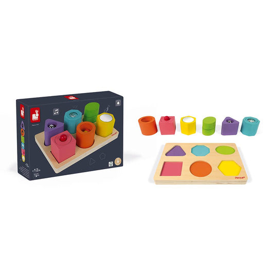 Wooden Puzzle - Shapes & Sounds | Janod
