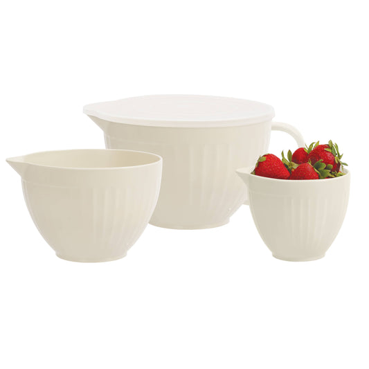 Set of 3 Bowls with Pour Spout (0.5, 1, 2  Qt) | Oggi