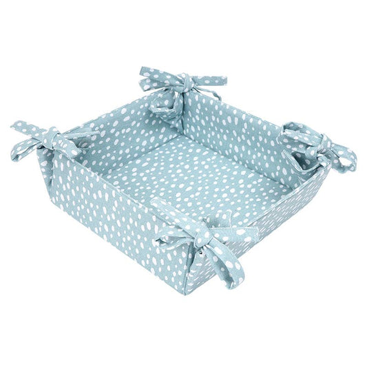 Sintra Recycled Cotton Spotted Bread Basket - Duck Egg | Dexam