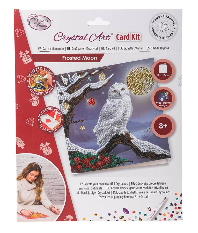 Crystal Art Card Kit: Frosted Moon | Outset Games