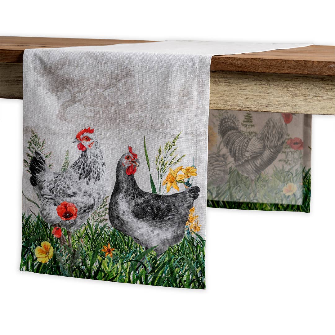 Basse Cour Table Runner | Maison d'Hermine