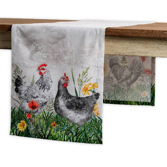 Basse Cour Table Runner | Maison d'Hermine