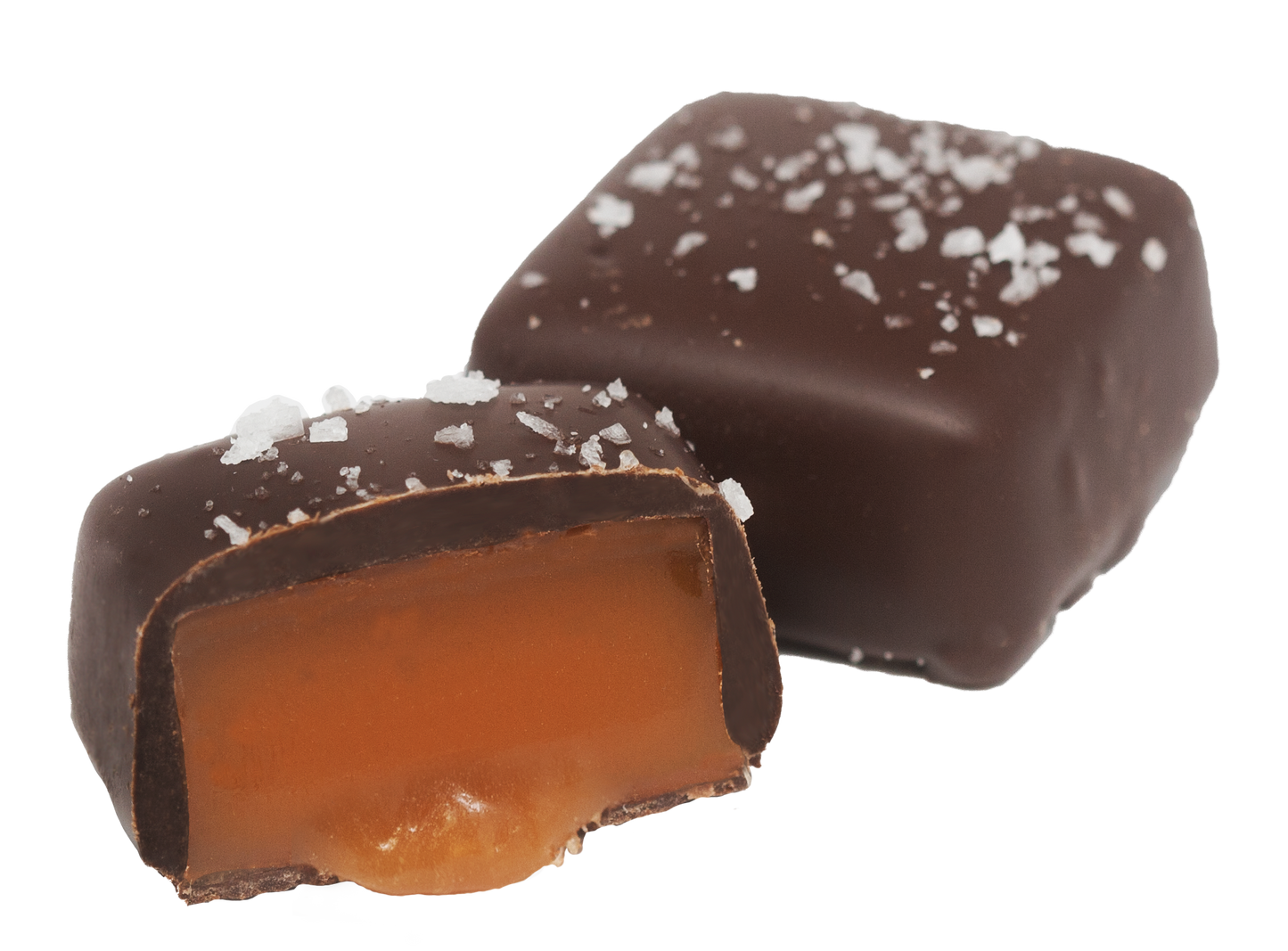 2-Piece Dark Chocolate Salted Caramels | World Wide Gourmet Foods