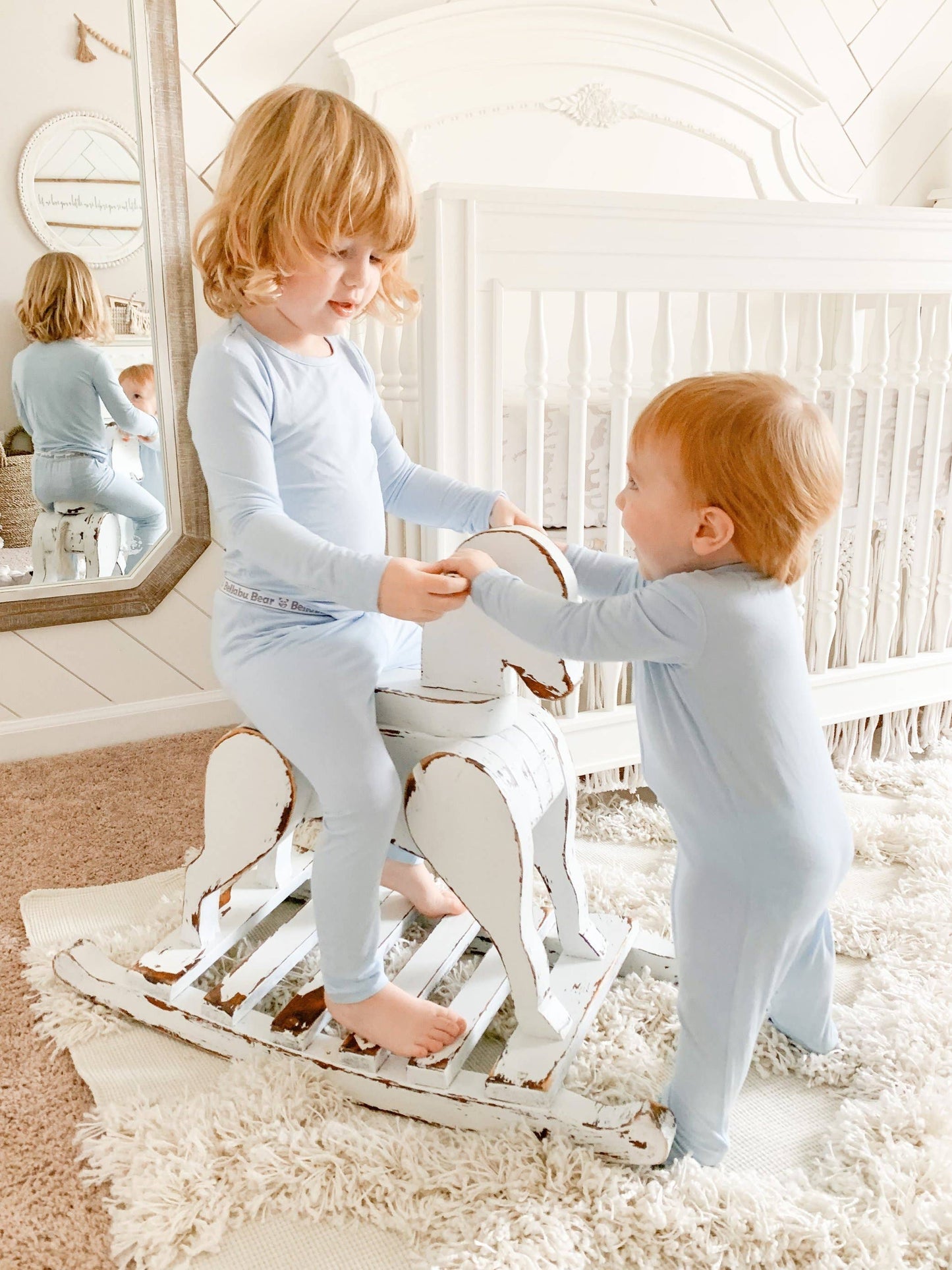 Sky Blue Convertible Romper | Bellabu Bear