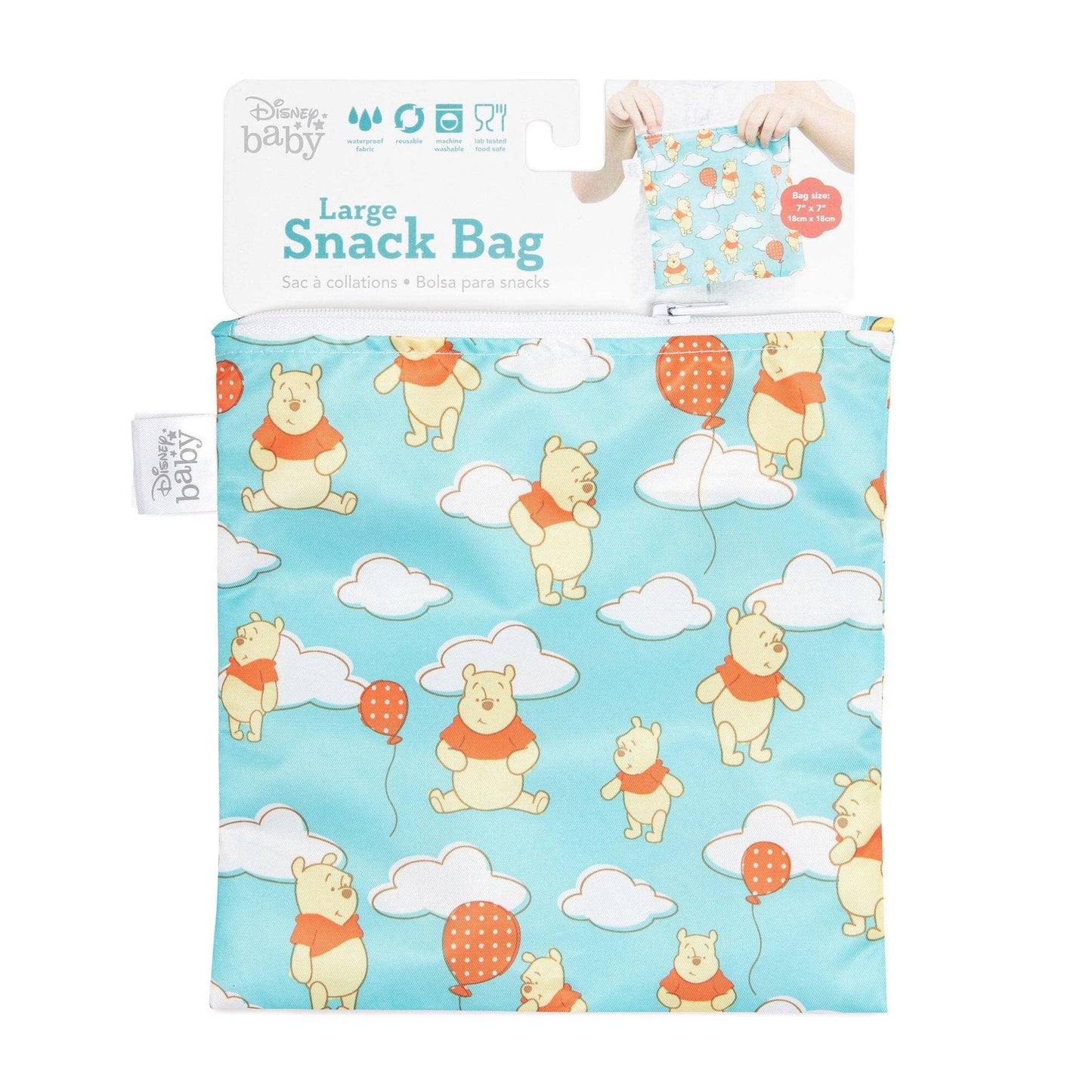 Reusable Snack Bag, Large: Winnie the Pooh Balloons | Bumkins