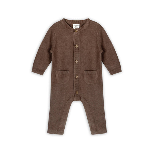 Classic Pocket & Button Chunky Knit Jumpsuit | Viverano Organics