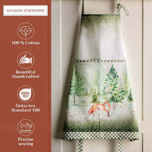 Winter Mornings Cotton Apron | Maison d'Hermine