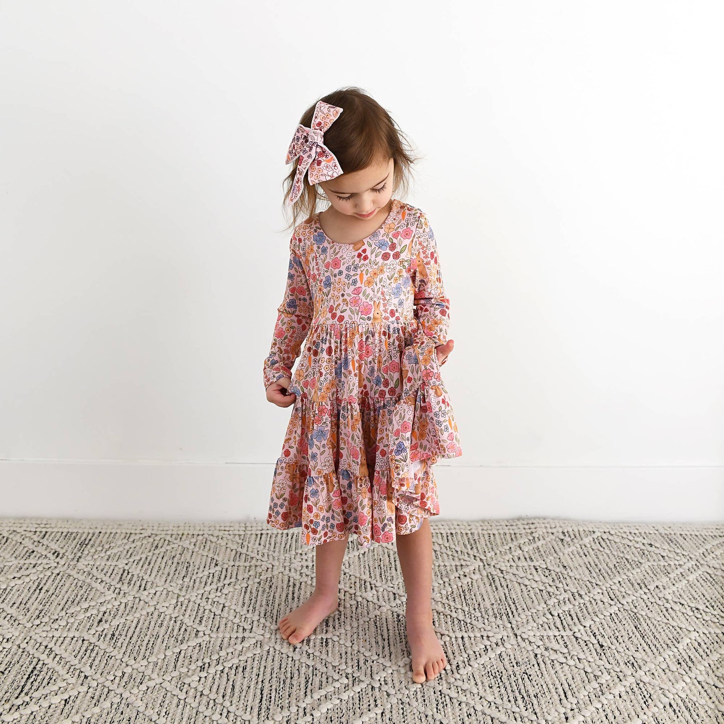 Meadow Floral Bunny Bamboo Dress | Gigi & Max