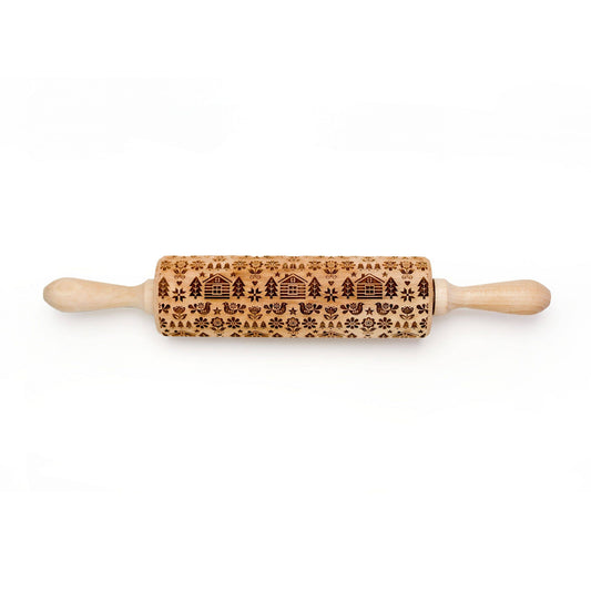 Winter Cabin Embossing Rolling Pin | Boon Homeware