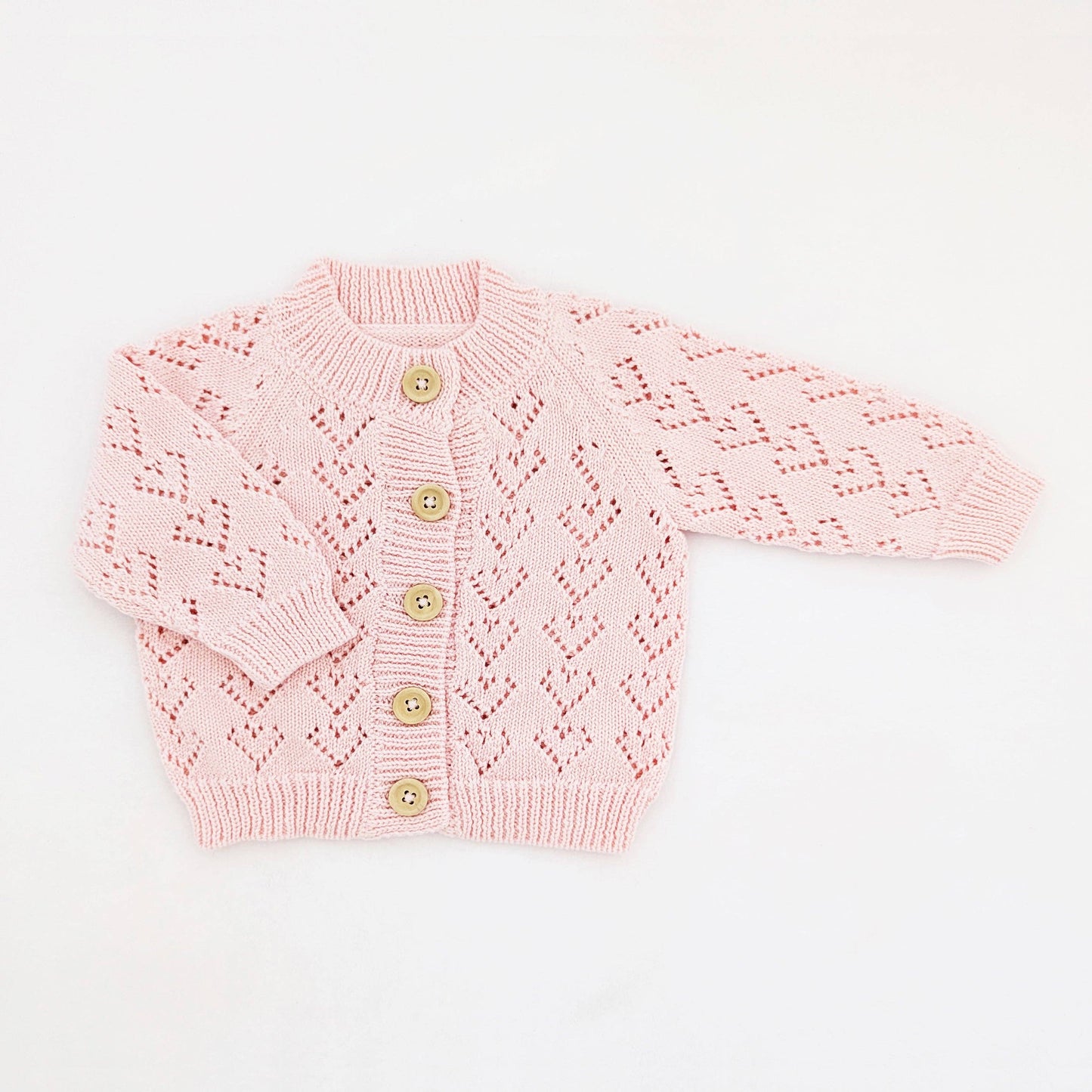 Blush Heart Lace Cardigan Sweater | Huggalugs