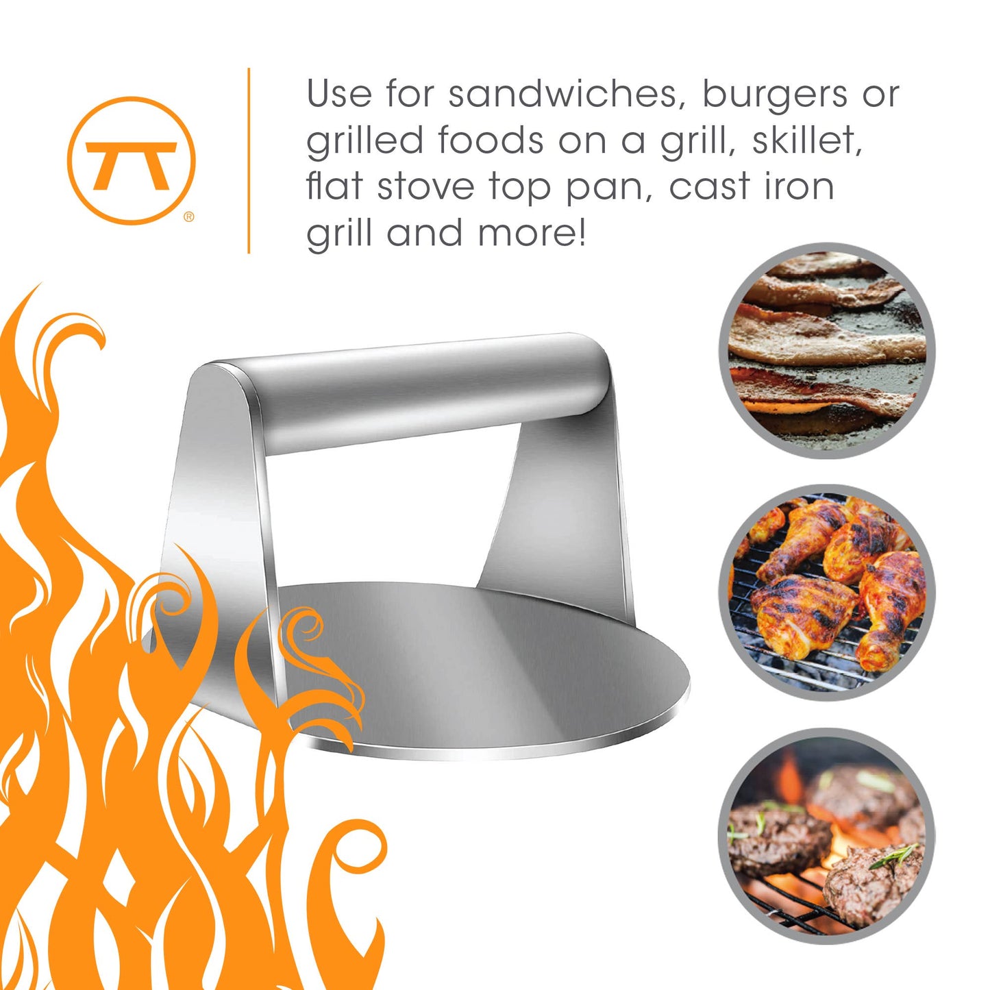 Outset Stainless Steel Burger Press | Fox Run Brands