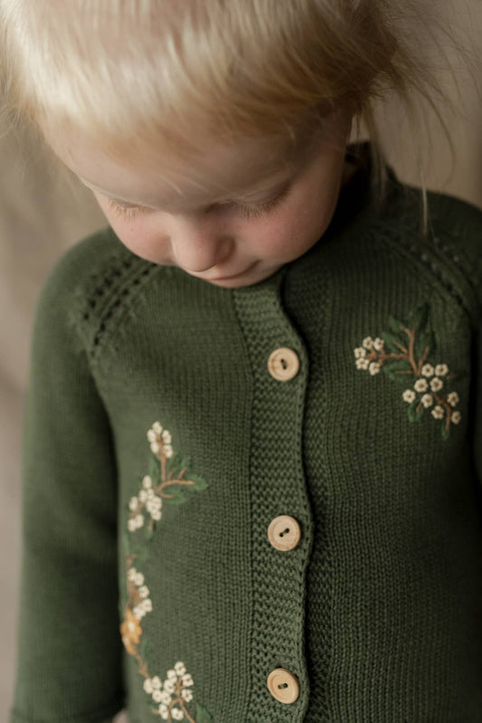 Green Elna Cardigan | Hanevild