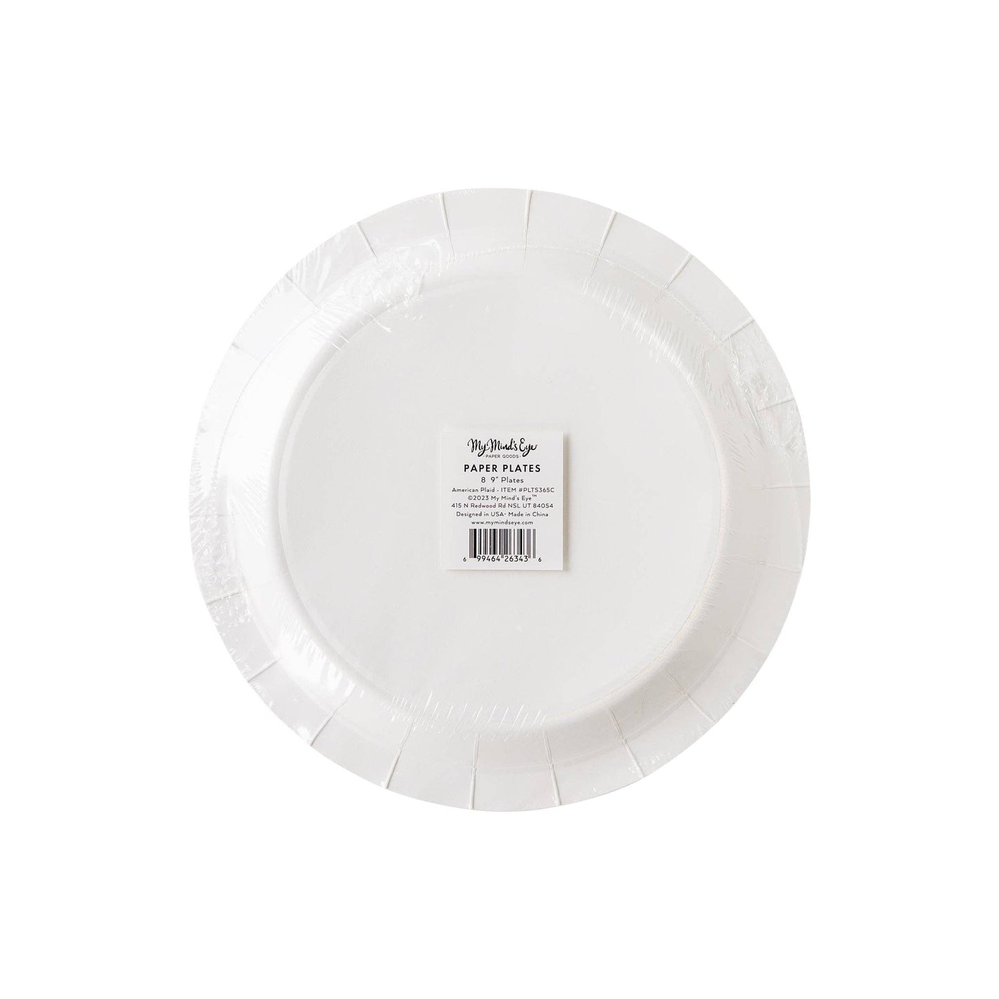 Americana Plaid Paper Plate | My Mind's Eye