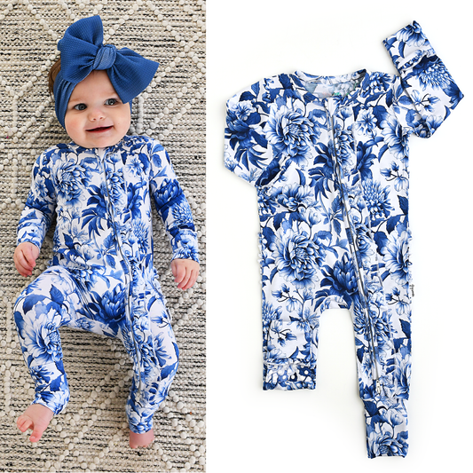 Hattie Ruffle Zip Romper | Gigi & Max