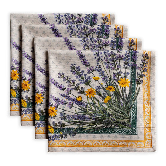 Fanny Lavender Cloth Napkins - Set Of 4 | Maison d'Hermine