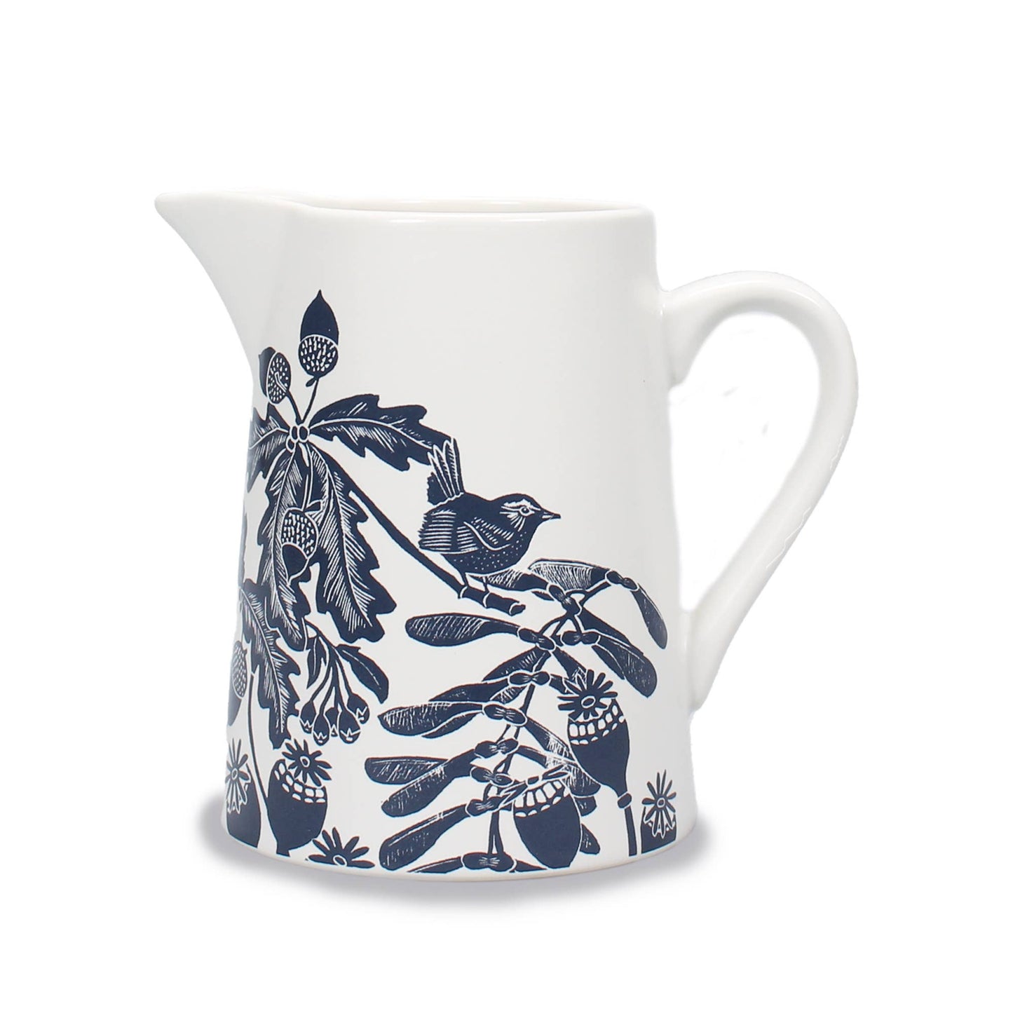 Ceramic Jug in Woodland Blue | Half Moon Bay Design